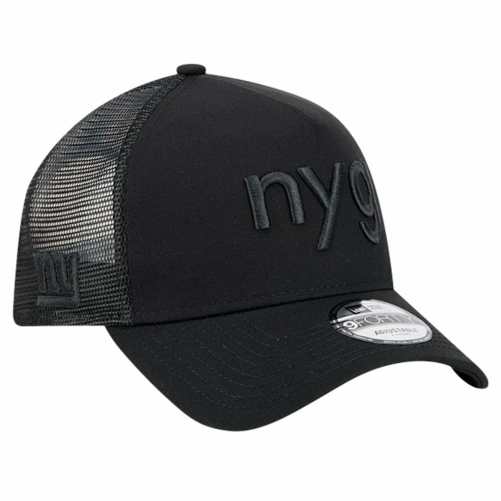 New York Giants New Era Domain 9FORTY A-Frame Trucker Adjustable Hat - Black on sale