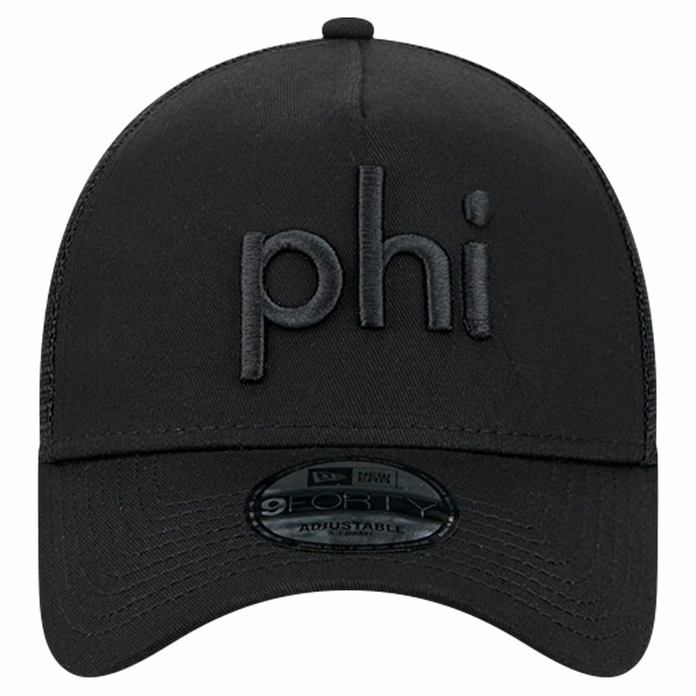 Philadelphia Eagles New Era Domain 9FORTY A-Frame Trucker Adjustable Hat - Black online