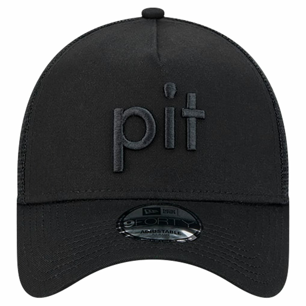 Pittsburgh Steelers New Era Domain 9FORTY A-Frame Trucker Adjustable Hat - Black cheap