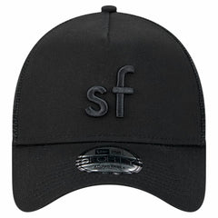 San Francisco 49ers New Era Domain 9FORTY A-Frame Trucker Adjustable Hat - Black cheap