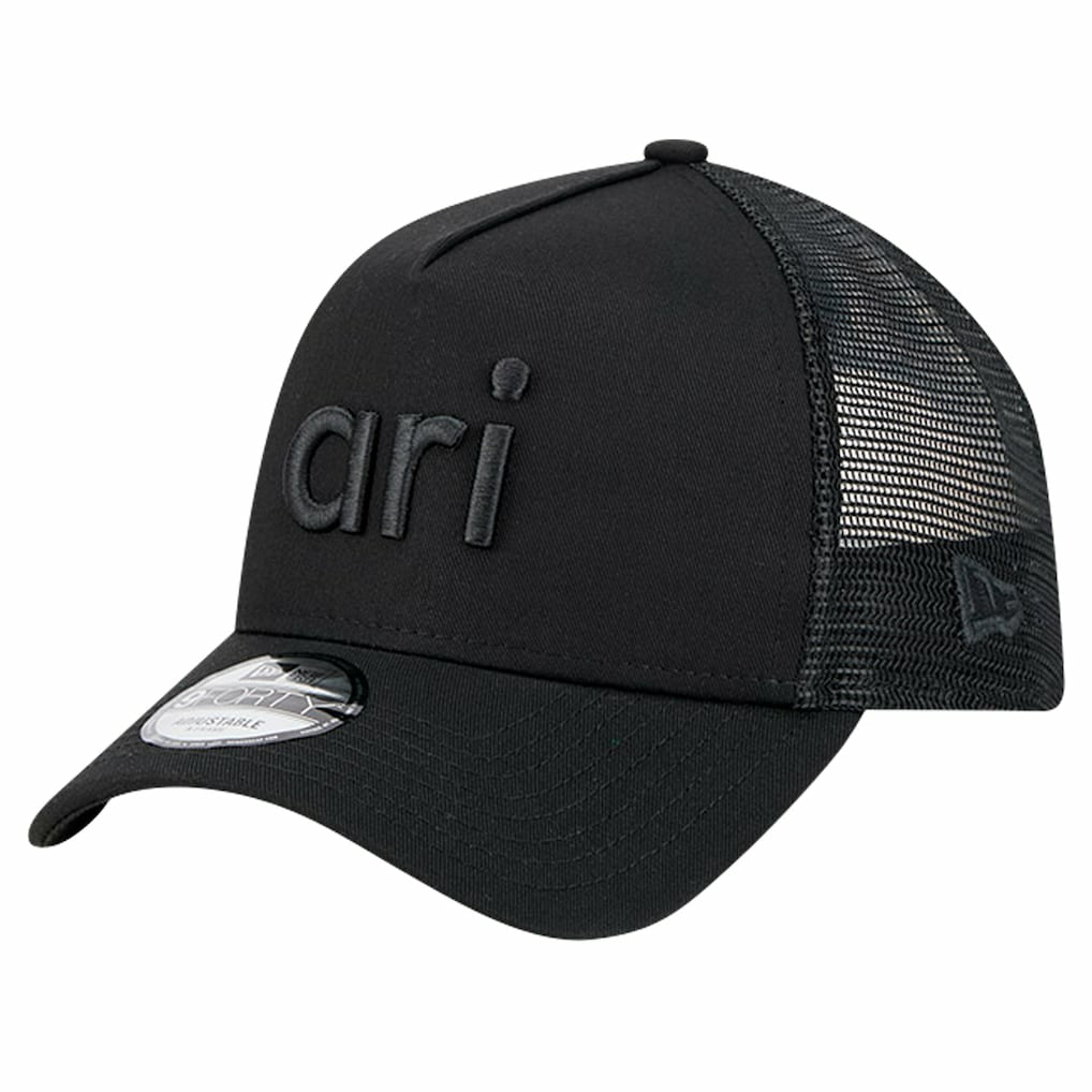 Arizona Cardinals New Era Domain 9FORTY A-Frame Trucker Adjustable Hat - Black outlet