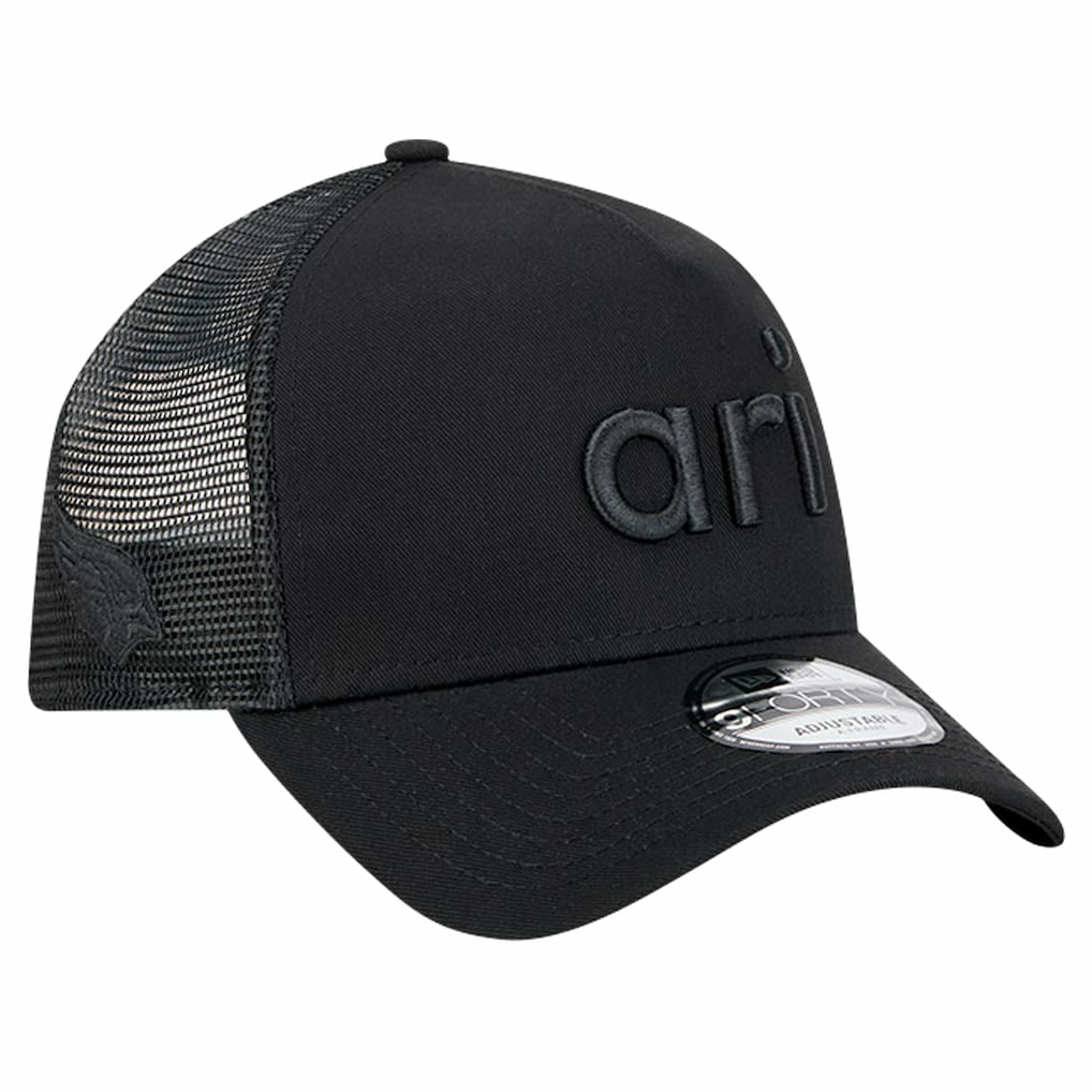 Arizona Cardinals New Era Domain 9FORTY A-Frame Trucker Adjustable Hat - Black outlet