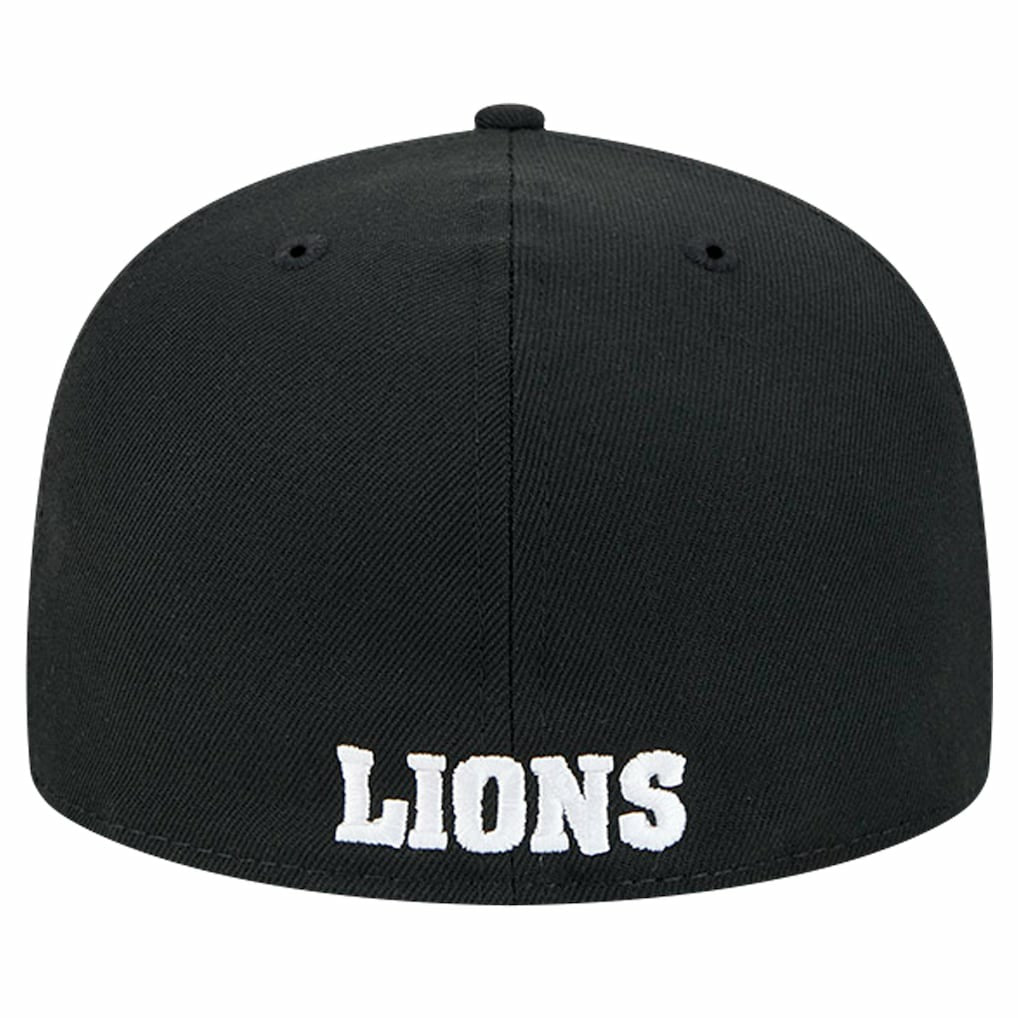 Detroit Lions New Era Omaha Throwback 59FIFTY Fitted Hat - Black cheap