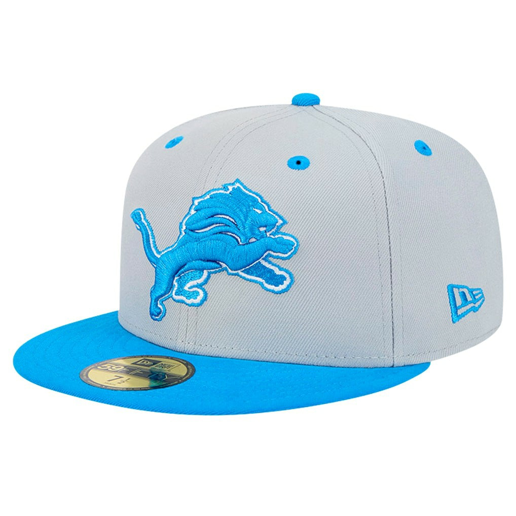 Detroit Lions New Era Flipside Two-Tone 59FIFTY Fitted Hat - Gray/Blue sale