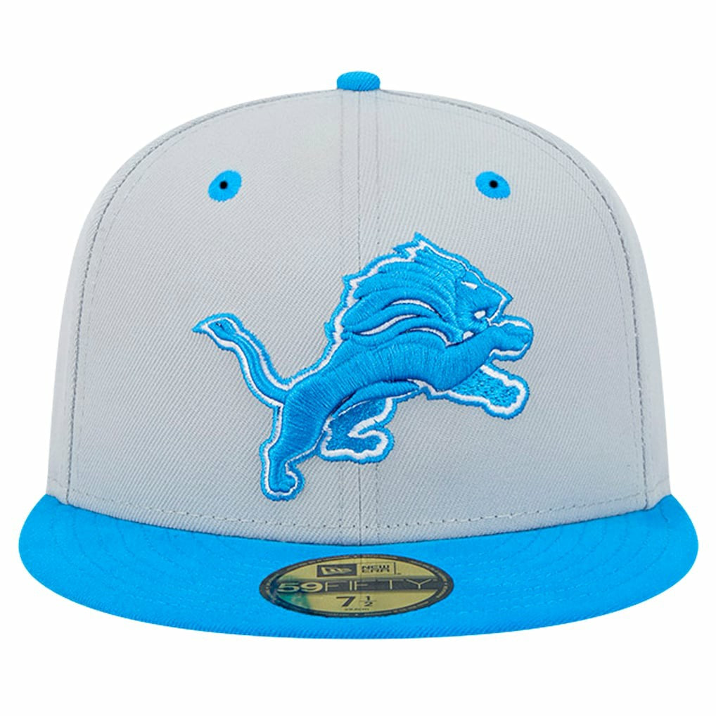 Detroit Lions New Era Flipside Two-Tone 59FIFTY Fitted Hat - Gray/Blue sale