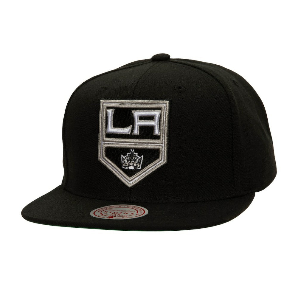 Los Angeles Kings Mitchell & Ness Core Top Spot Snapback Hat Black