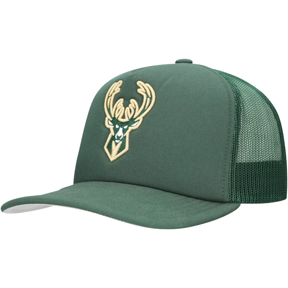 Milwaukee Bucks Core Evergreen OTC Trucker Adjustable Hat - Hunter Green | Mitchell & Ness online
