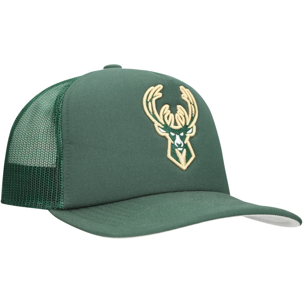 Milwaukee Bucks Core Evergreen OTC Trucker Adjustable Hat - Hunter Green | Mitchell & Ness online
