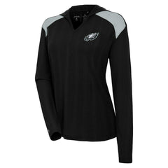 Philadelphia Eagles Antigua Women's Opulent Long Sleeve Hoodie T-Shirt - Black cheap