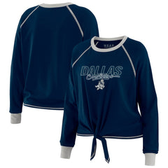Dallas Cowboys WEAR by Erin Andrews Women's Tie-Front Long Sleeve T-Shirt - Navy online