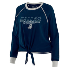 Dallas Cowboys WEAR by Erin Andrews Women's Tie-Front Long Sleeve T-Shirt - Navy online