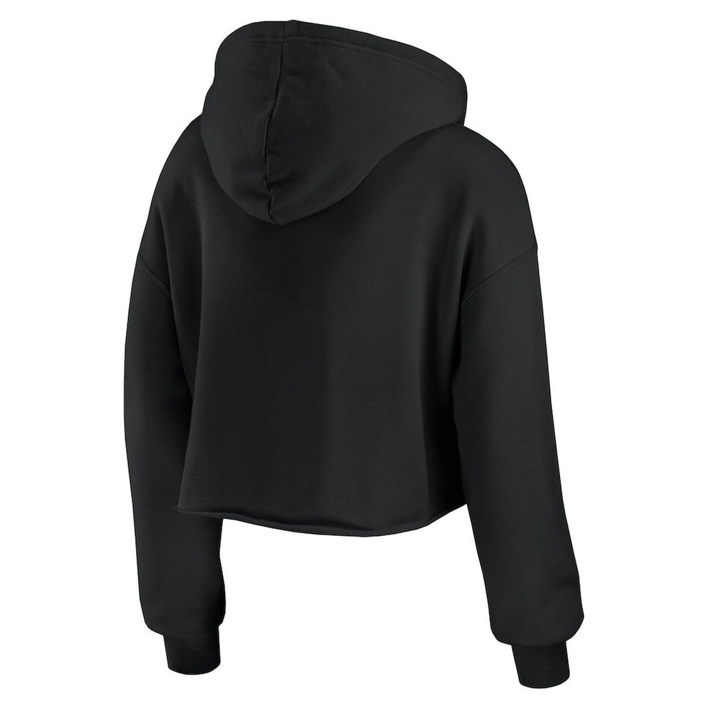 Dallas Cowboys WEAR by Erin Andrews Women's Prime Cropped Pullover Hoodie - Black on sale