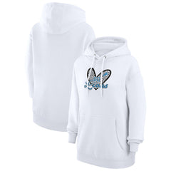 Detroit Lions G-III 4Her by Carl Banks Women's Animal Print Heart Team Graphic Fleece Tri-Blend Pullover Hoodie - White cheap