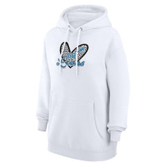 Detroit Lions G-III 4Her by Carl Banks Women's Animal Print Heart Team Graphic Fleece Tri-Blend Pullover Hoodie - White cheap