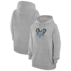 Detroit Lions G-III 4Her by Carl Banks Women's Animal Print Heart Team Graphic Fleece Tri-Blend Pullover Hoodie - Heather Gray online