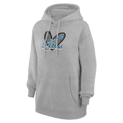 Detroit Lions G-III 4Her by Carl Banks Women's Animal Print Heart Team Graphic Fleece Tri-Blend Pullover Hoodie - Heather Gray online