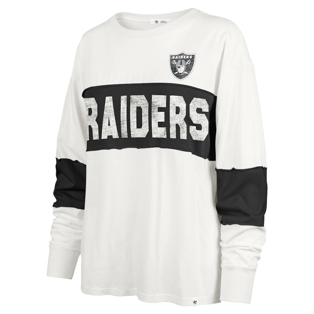 Las Vegas Raiders '47 Women's Clubhouse Pride Taylor Long Sleeve T-Shirt - Cream for sale