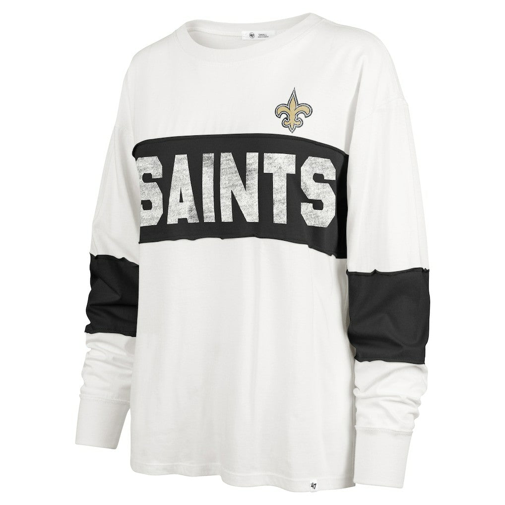 New Orleans Saints '47 Women's Clubhouse Pride Taylor Long Sleeve T-Shirt - Cream online