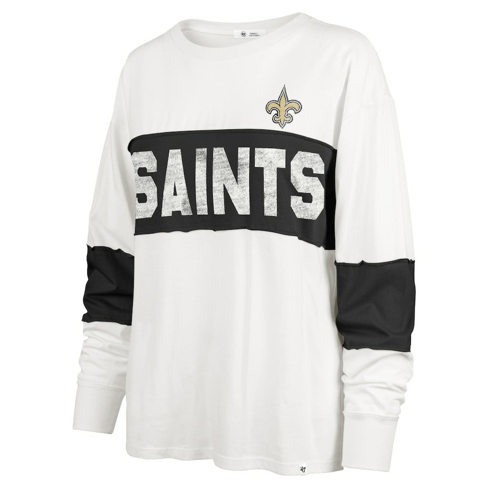 New Orleans Saints '47 Women's Clubhouse Pride Taylor Long Sleeve T-Shirt - Cream online