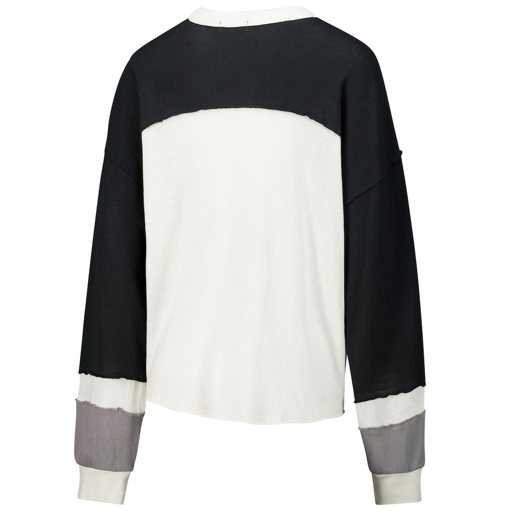 Jacksonville Jaguars '47 Women's Double Header Curve Raglan Long Sleeve Crop Top - Cream sale