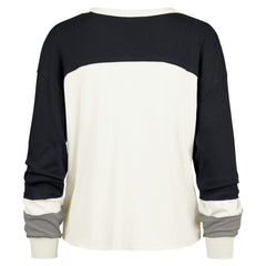 Tennessee Titans '47 Women's Double Header Curve Raglan Long Sleeve Crop Top - Cream for sale