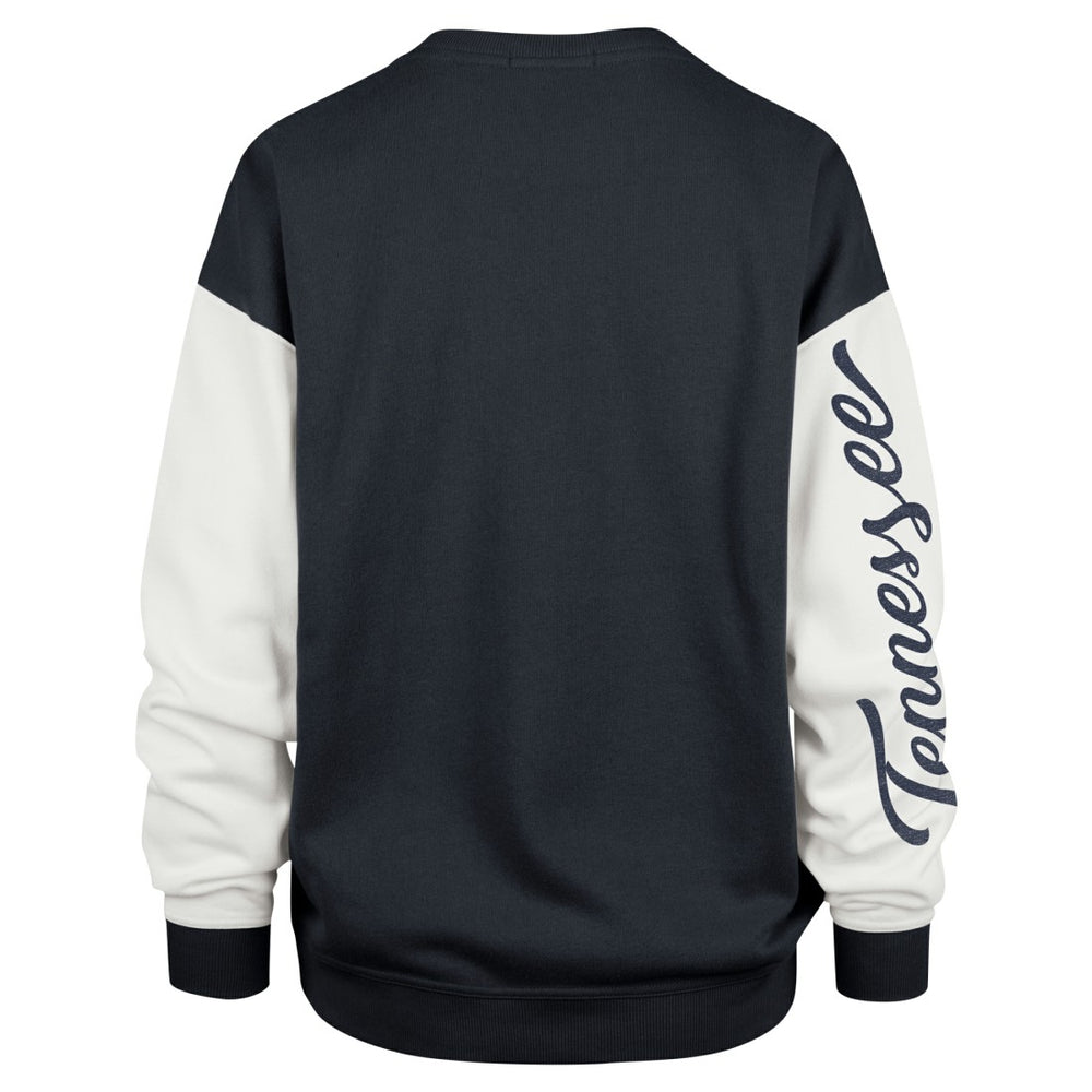 Tennessee Titans '47 Women's Double Header Rise Andie Pullover Sweatshirt - Navy sale