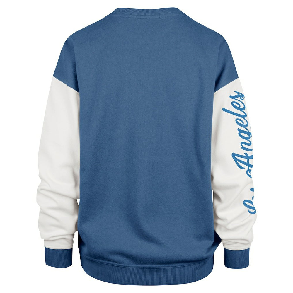 Los Angeles Chargers '47 Women's Double Header Rise Andie Pullover Sweatshirt - Powder Blue on sale