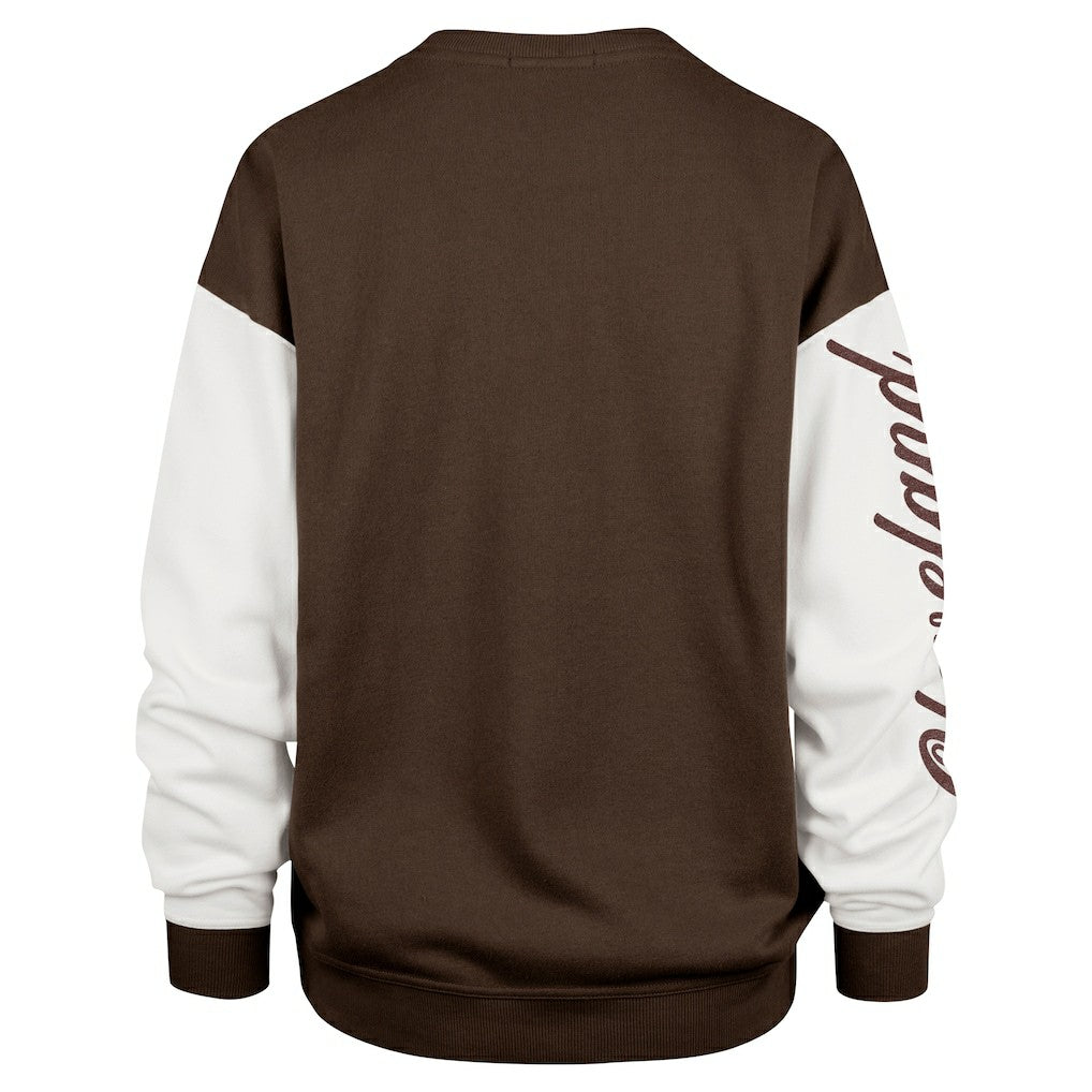 Cleveland Browns '47 Women's Double Header Rise Andie Pullover Sweatshirt - Brown outlet