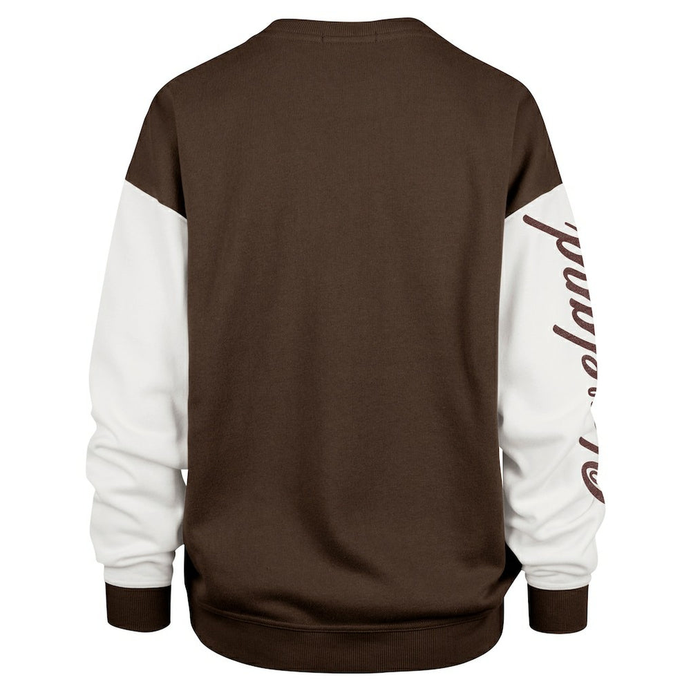 Cleveland Browns '47 Women's Double Header Rise Andie Pullover Sweatshirt - Brown outlet