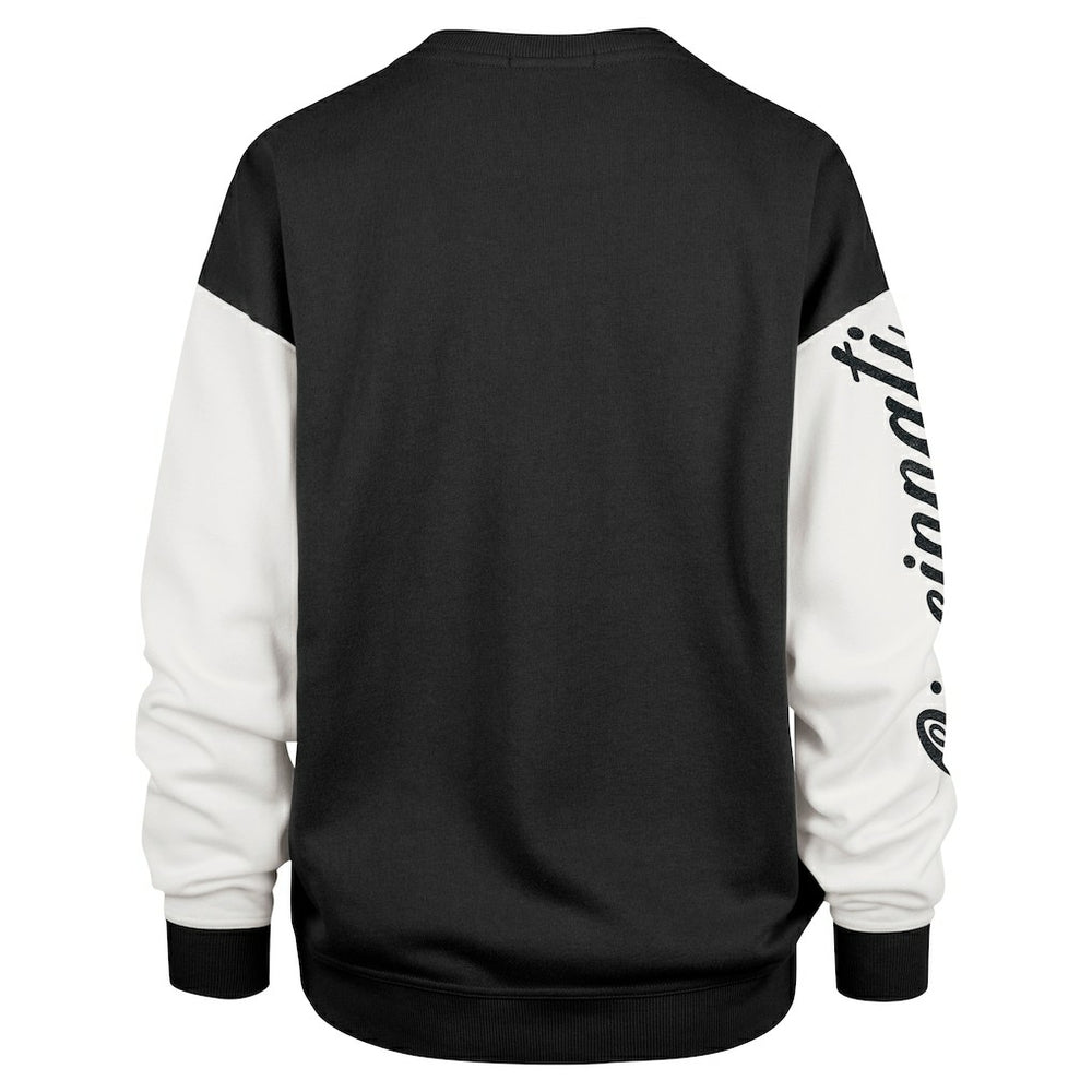Cincinnati Bengals '47 Women's Double Header Rise Andie Pullover Sweatshirt - Black on sale