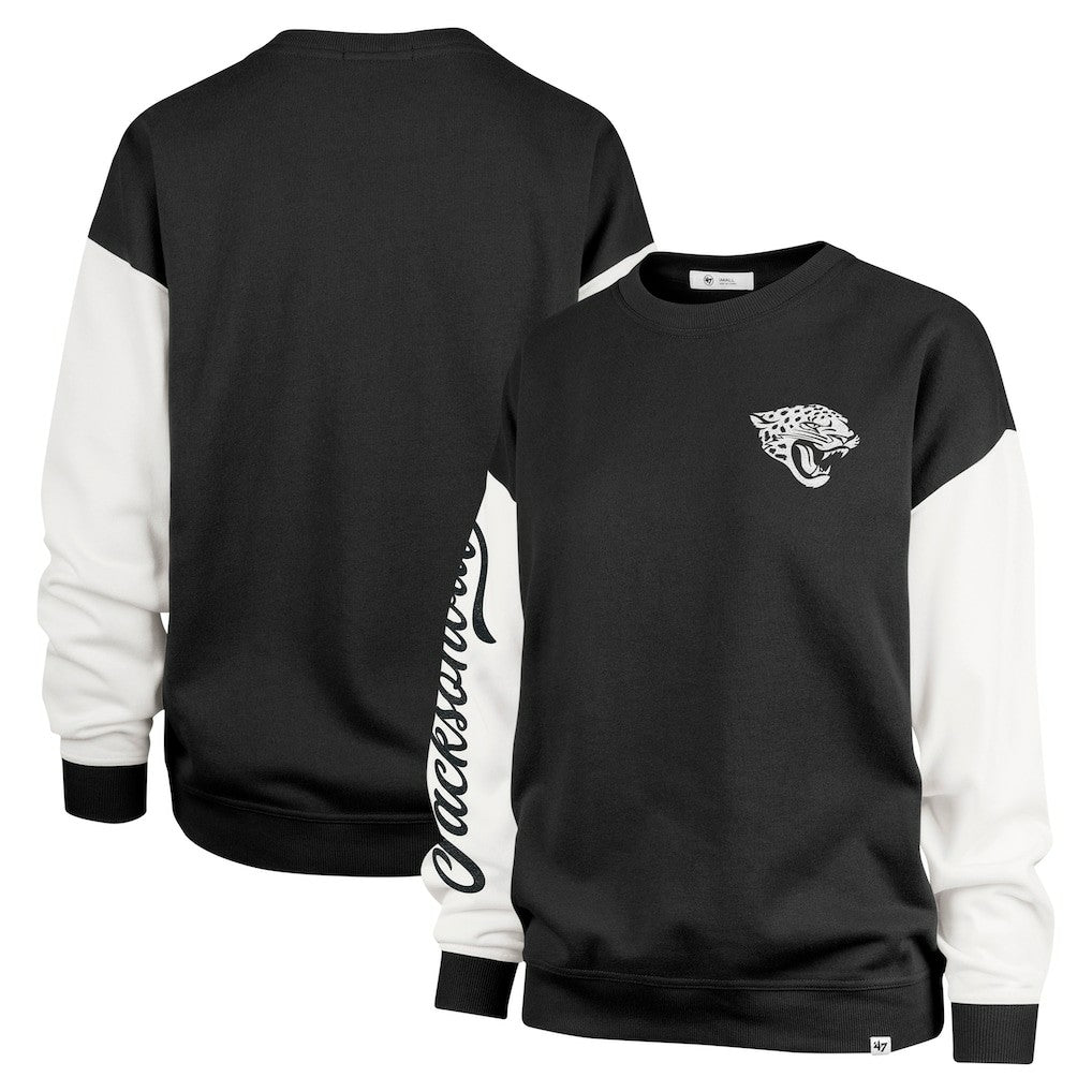 Jacksonville Jaguars '47 Women's Double Header Rise Andie Pullover Sweatshirt - Black sale
