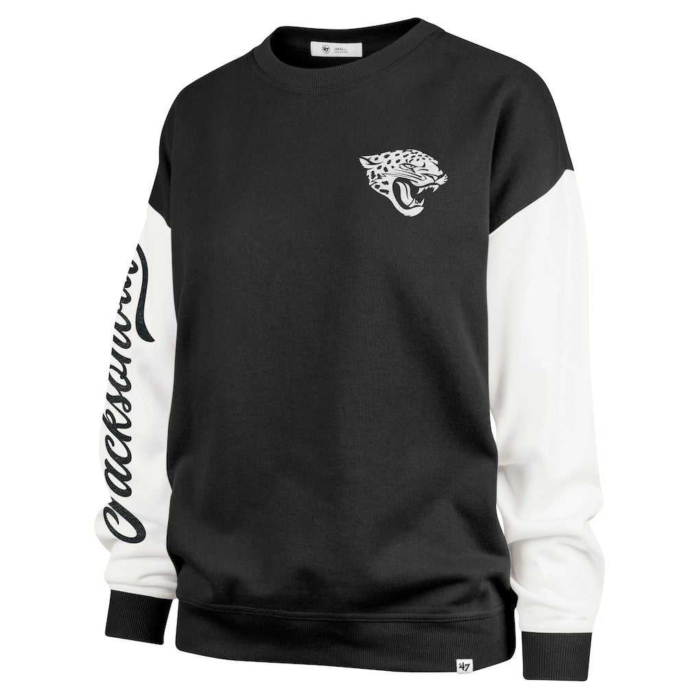 Jacksonville Jaguars '47 Women's Double Header Rise Andie Pullover Sweatshirt - Black sale
