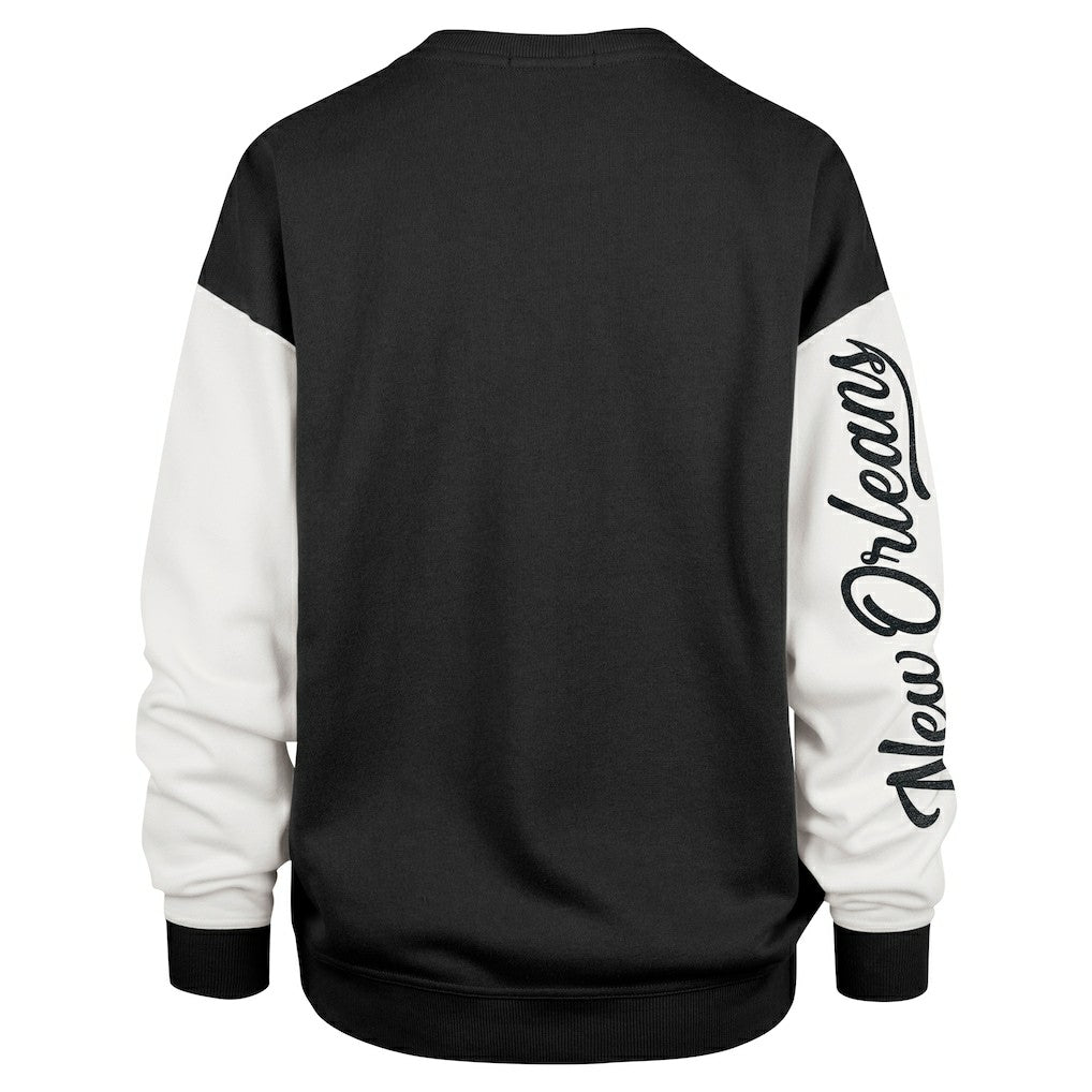 New Orleans Saints '47 Women's Double Header Rise Andie Pullover Sweatshirt - Black online