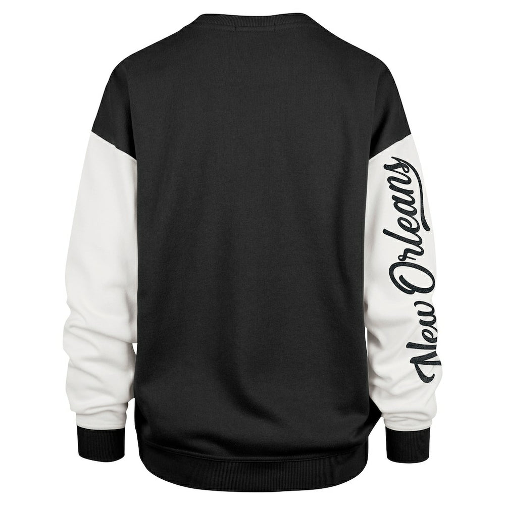 New Orleans Saints '47 Women's Double Header Rise Andie Pullover Sweatshirt - Black online