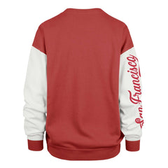 San Francisco 49ers '47 Women's Double Header Rise Andie Pullover Sweatshirt - Scarlet cheap