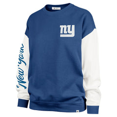 New York Giants '47 Women's Double Header Rise Andie Pullover Sweatshirt - Royal cheap