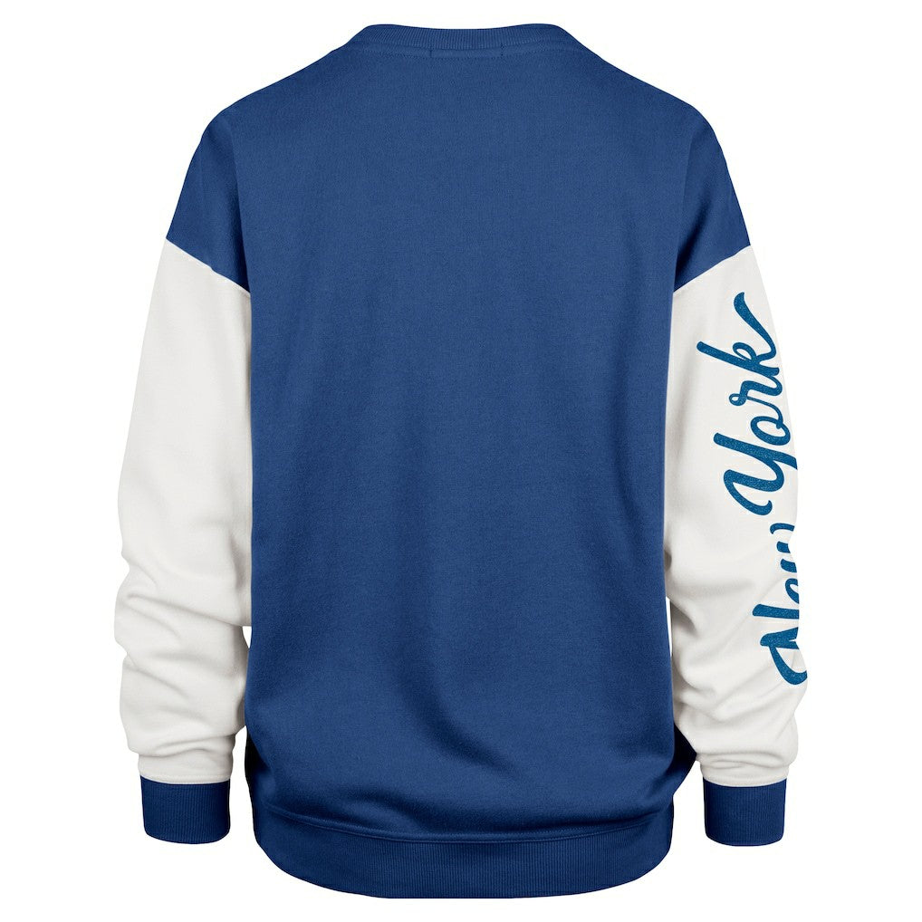 New York Giants '47 Women's Double Header Rise Andie Pullover Sweatshirt - Royal cheap
