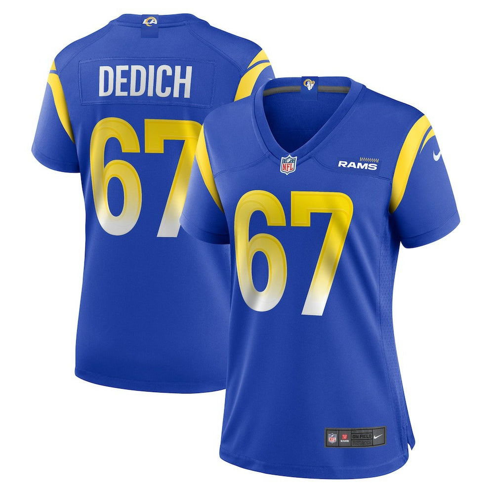 Justin Dedich Los Angeles Rams Women's Game Jersey - Royal | Nike online