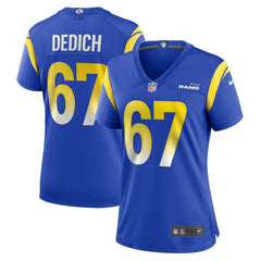 Justin Dedich Los Angeles Rams Women's Game Jersey - Royal | Nike online