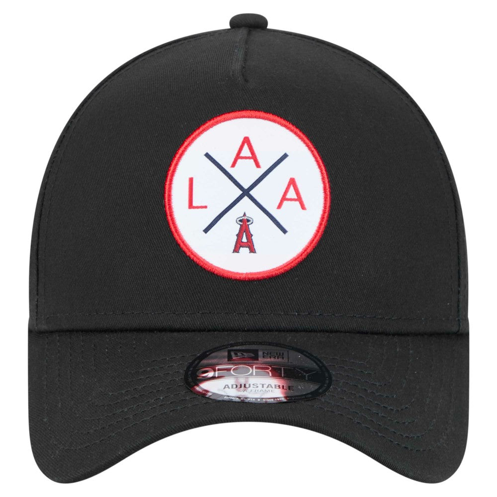 Los Angeles Angels 9FORTY A-Frame Adjustable Hat - Black | New Era