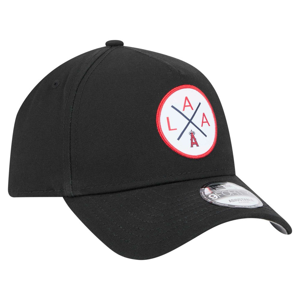Los Angeles Angels 9FORTY A-Frame Adjustable Hat - Black | New Era