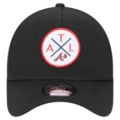 Atlanta Braves 9FORTY A-Frame Adjustable Hat - Black | New Era