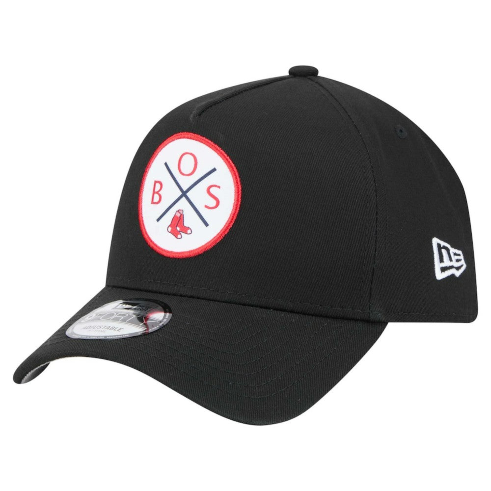 Boston Red Sox 9FORTY A-Frame Adjustable Hat - Black | New Era