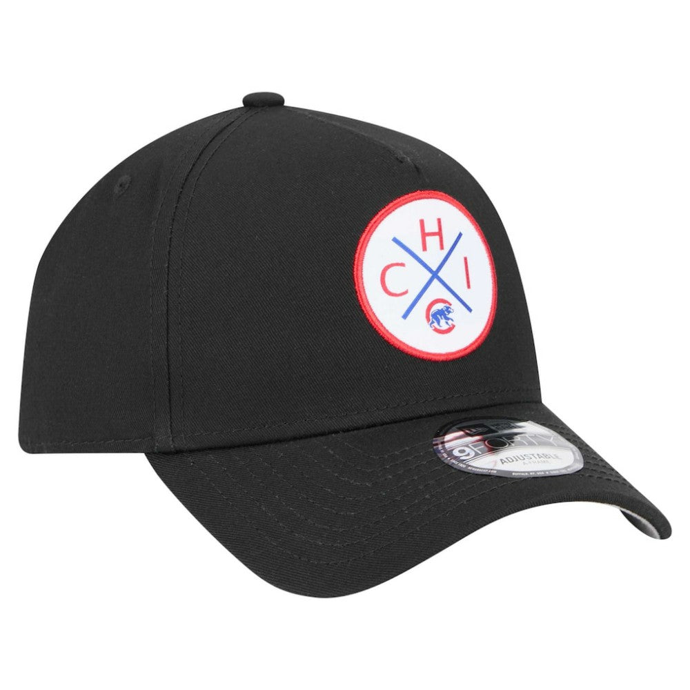 Chicago Cubs 9FORTY A-Frame Adjustable Hat - Black | New Era