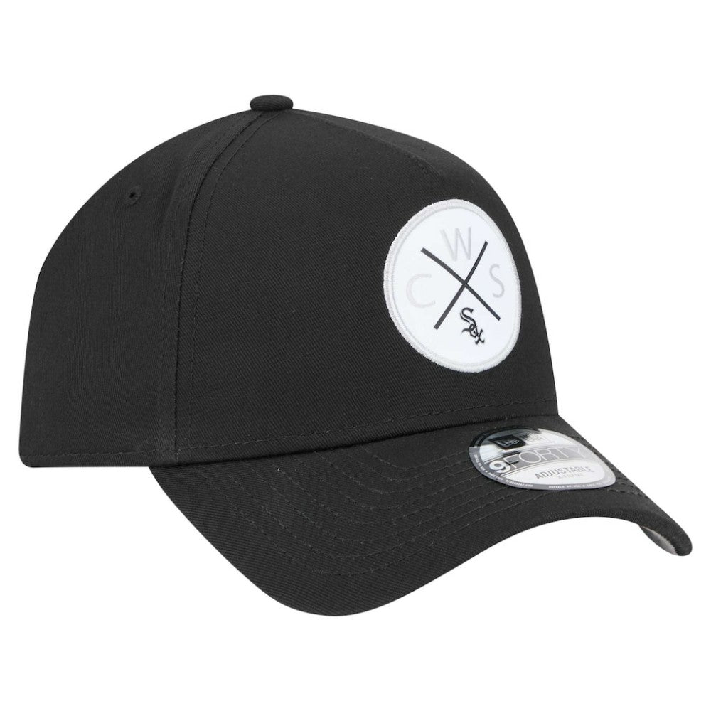 Chicago White Sox 9FORTY A-Frame Adjustable Hat - Black | New Era