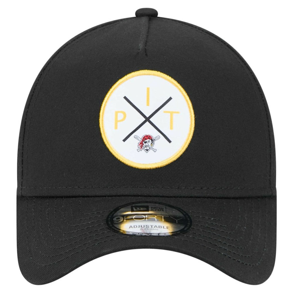 Pittsburgh Pirates 9FORTY A-Frame Adjustable Hat - Black | New Era