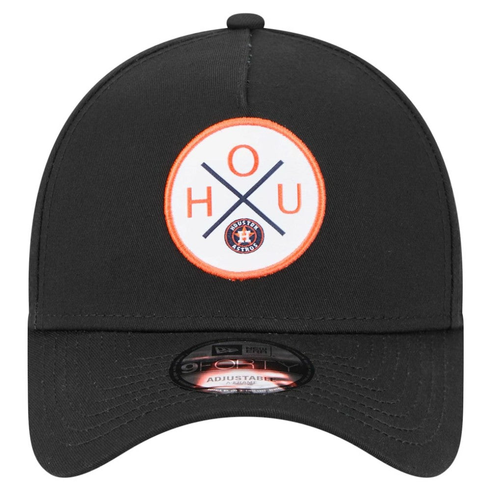 Houston Astros 9FORTY A-Frame Adjustable Hat - Black | New Era