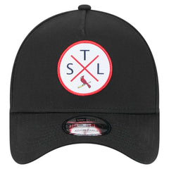 St. Louis Cardinals 9FORTY A-Frame Adjustable Hat - Black | New Era