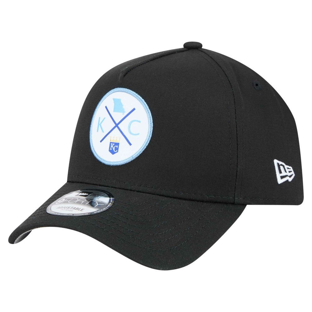 Kansas City Royals 9FORTY A-Frame Adjustable Hat - Black | New Era