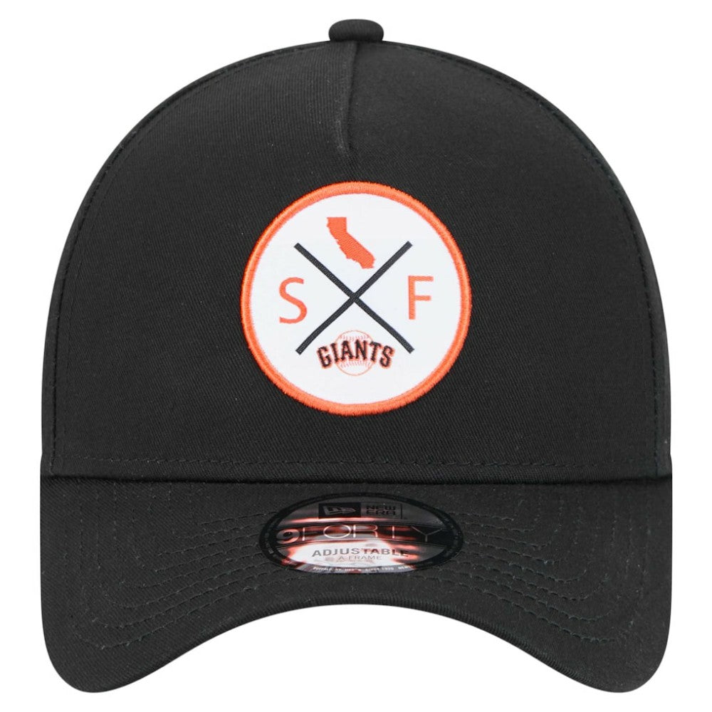 San Francisco Giants 9FORTY A-Frame Adjustable Hat - Black | New Era
